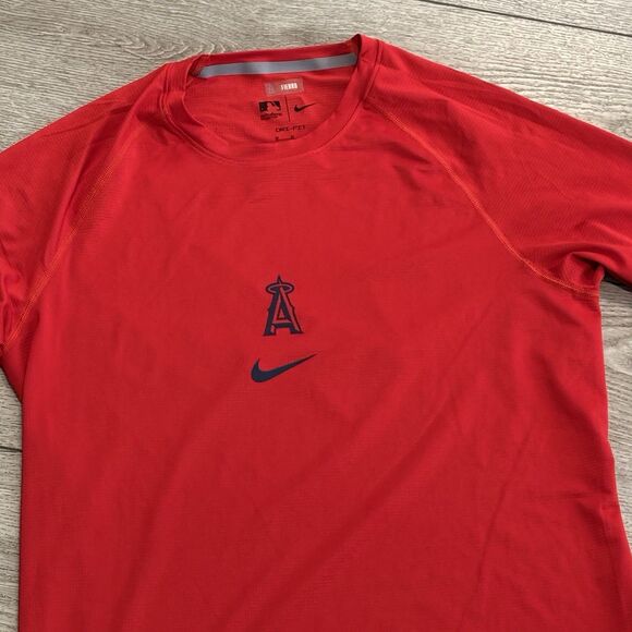 Los Angeles Angels Anaheim MLB Nike Dri Fit Team Issued Long Sleeve Mens Medium - Picture 2 of 9